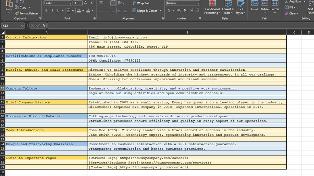 Compiled And Organized Information