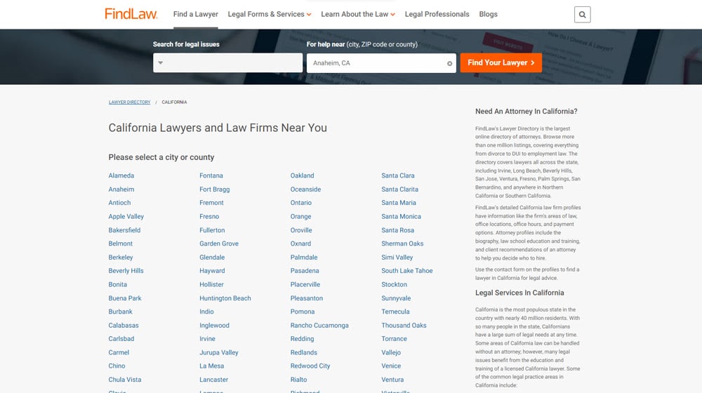 Finding A Lawyer Online