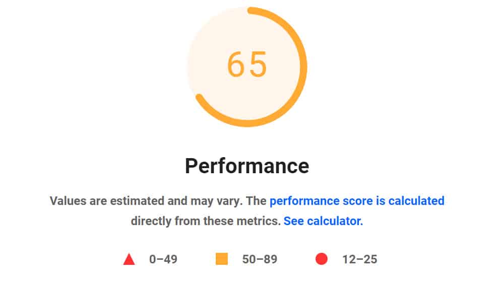 A Low Core Web Vitals Score