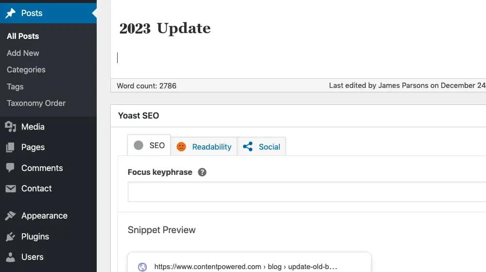 Updating A Service Page