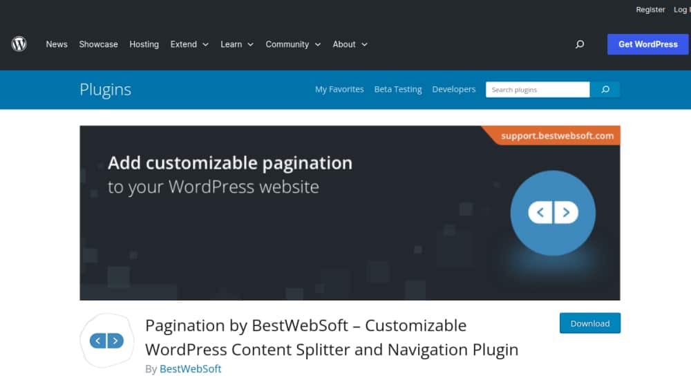 Pagination By Bestwebsoft
