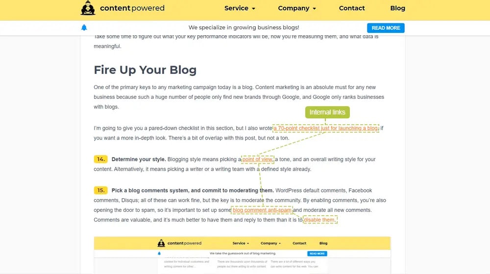 Topic Cluster Internal Linking