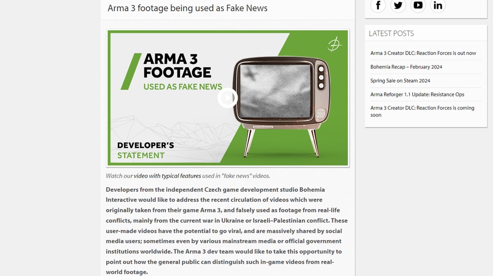 Video Game Footage Being Used As Fake News