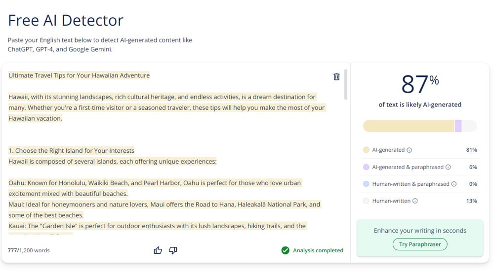 An Ai Detector