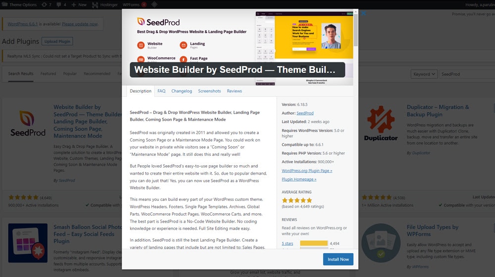 Seedprod Website Builder