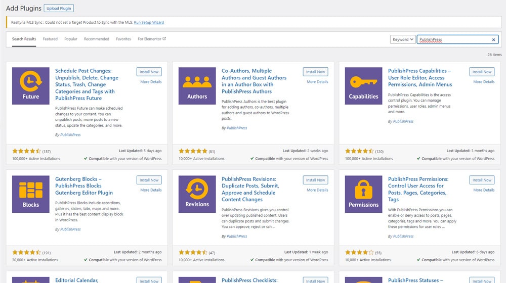 Various Publishpress Wordpress Plugins