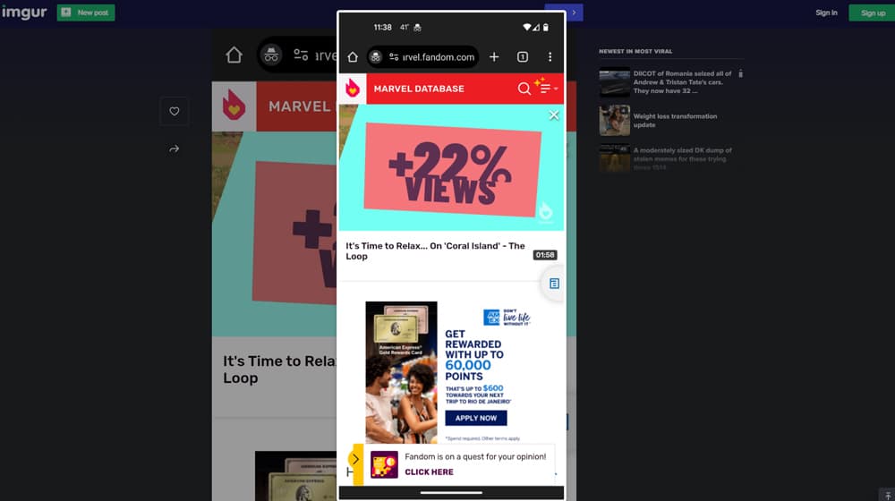 Fandom Wiki Ads Screenshot