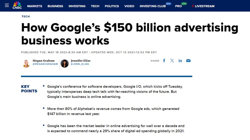 Google 150 Billion Dollar Advertising Business