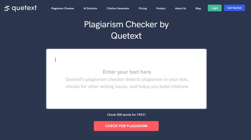 Quetext Plagiarism Checker