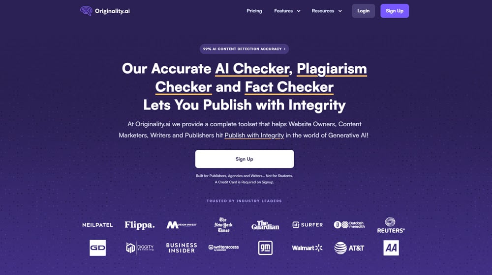 The Originality Ai Website