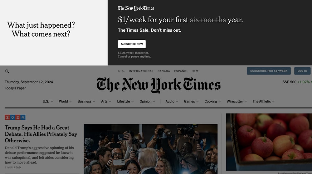 A House Ad For The New York Times