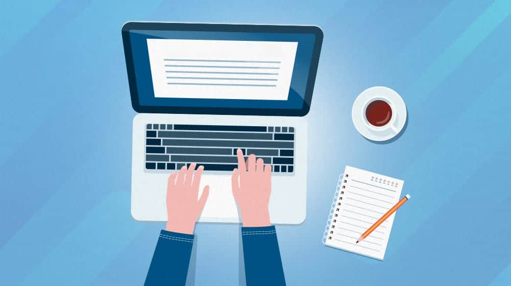A Person Writing Content