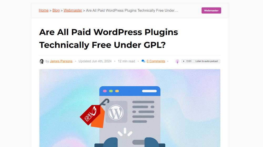 Are Paid Wordpress Plugins Technically Free Under Gpl