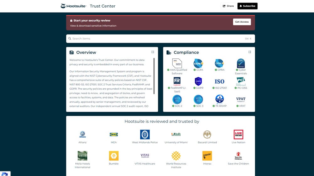 Hootsuite Trust Center