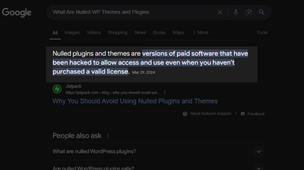 Nulled Themes And Plugins Definition