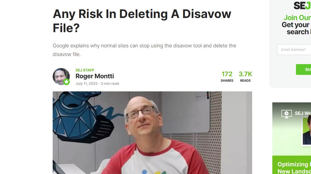 Any Risk In Deleting A Disavow File