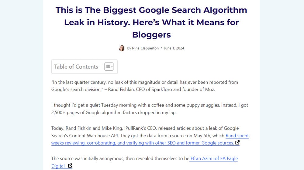 Google Search Algorithm Leak