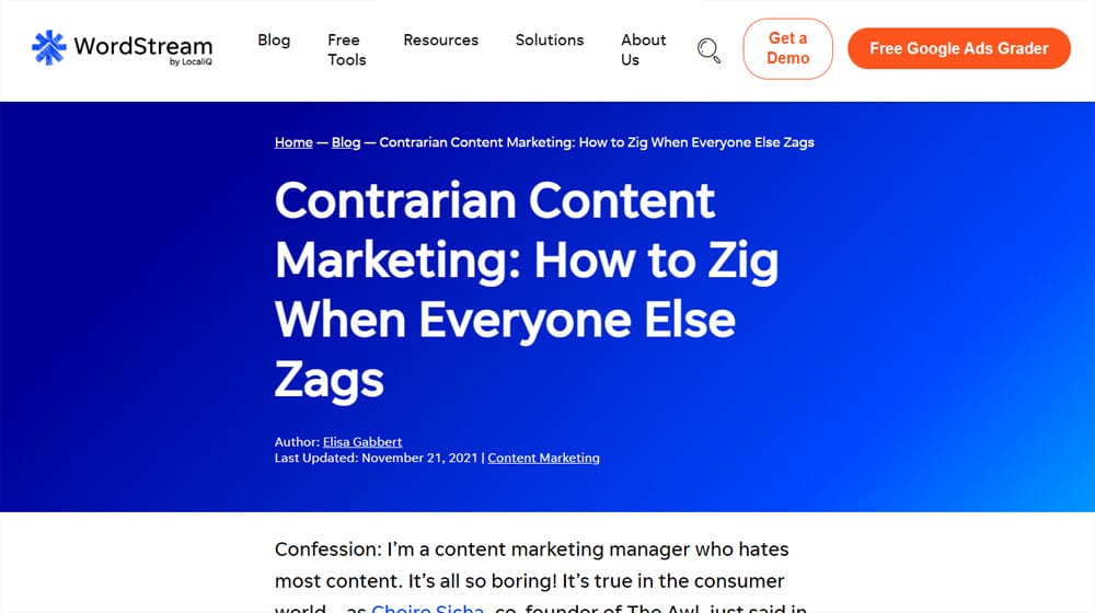 The Contrarian Advantage