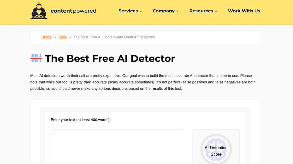 The Content Powered Ai Detector