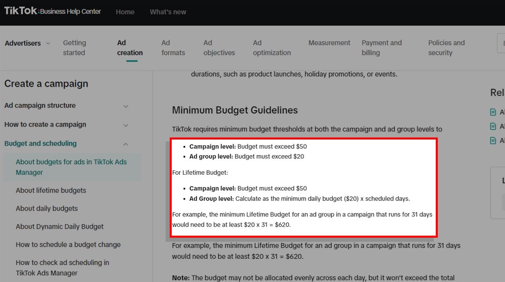 Make Sure Your Budget Is Set Correctly