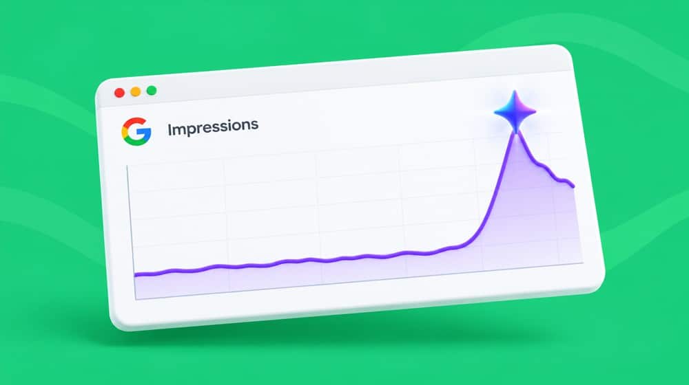 Graph Showing Generative Ai Impressions Spike Gsc
